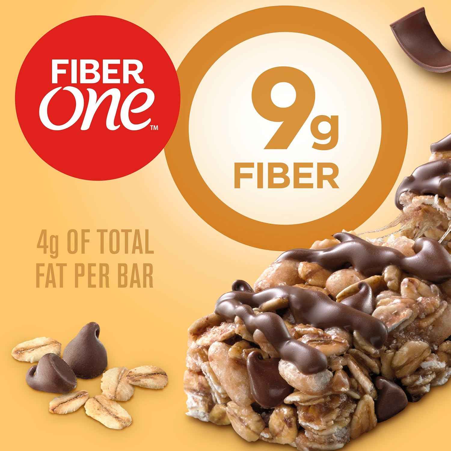 Fiber One Chewy Bars Oats and Chocolate – Pantry Staple Family Snack for Lunchboxes and Snack Drawer, Mega Pack 15 Ct
