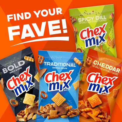 Chex Mix Cheddar Snack Mix – After-School Snack Bowl for Kids, 13.5 oz Pantry Pack