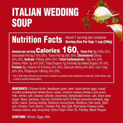 Rao's Made for Home Italian Wedding Soup 16oz – Fast Heat and Serve Lunch for the Busy Office Professional, No Prep Required
