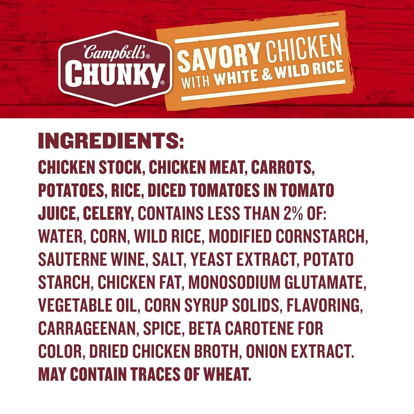 Campbell's Chunky Chicken Rice Soup – Comforting Mindful Lunch with 13g Protein for Wellness Routines, 18.8 Oz Can