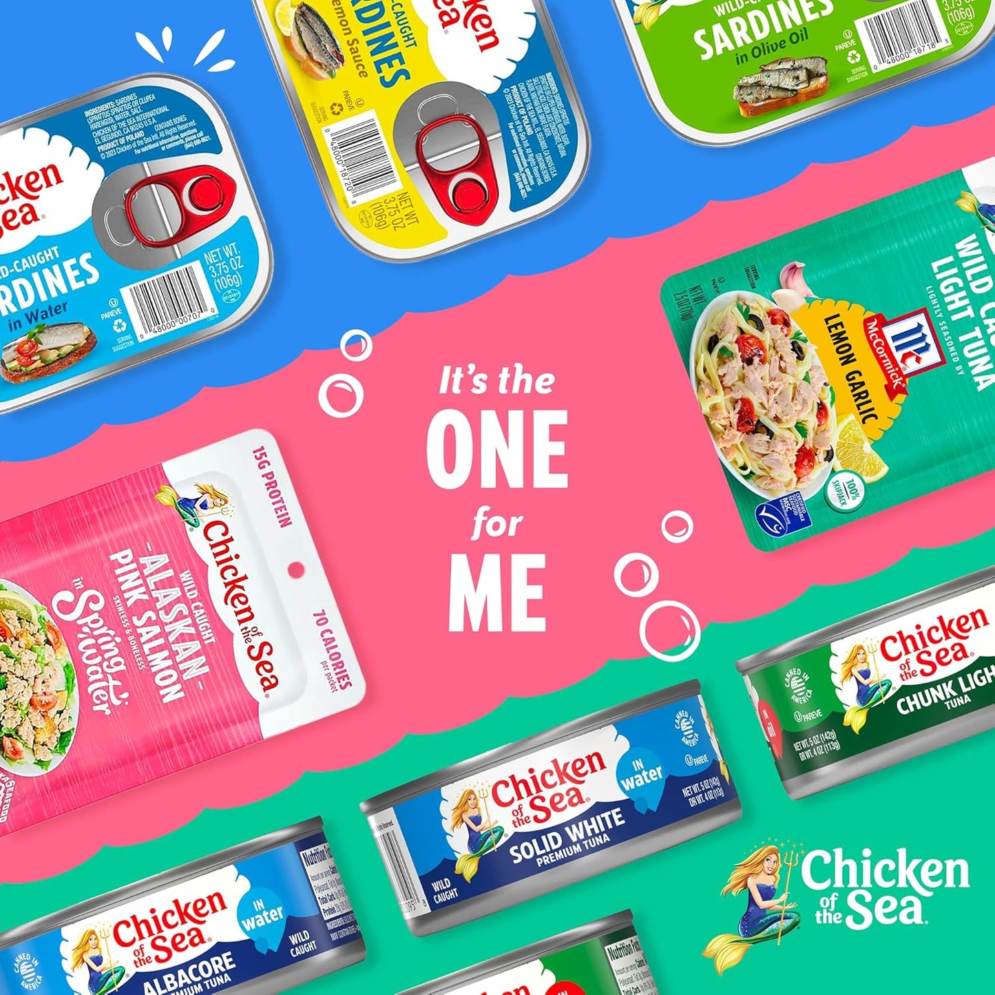 Chicken of the Sea Wild Caught Chunk Light Tuna – Quick Protein for Office Desk Pantry and Meal Prep