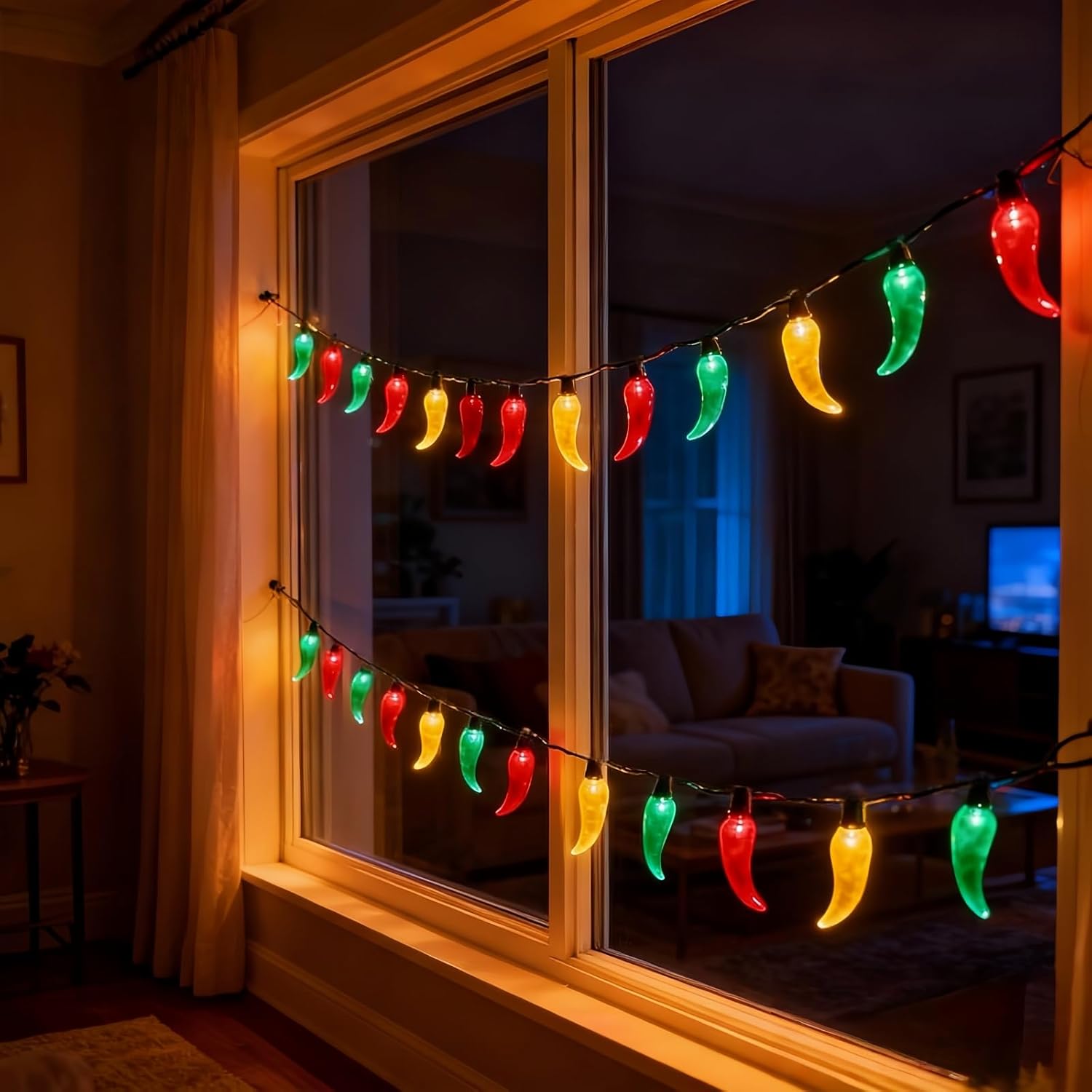 Chili Lights Co. Chili Pepper String Lights – Thoughtful Housewarming Gift for Her, 18 ft Kitchen Decor LED