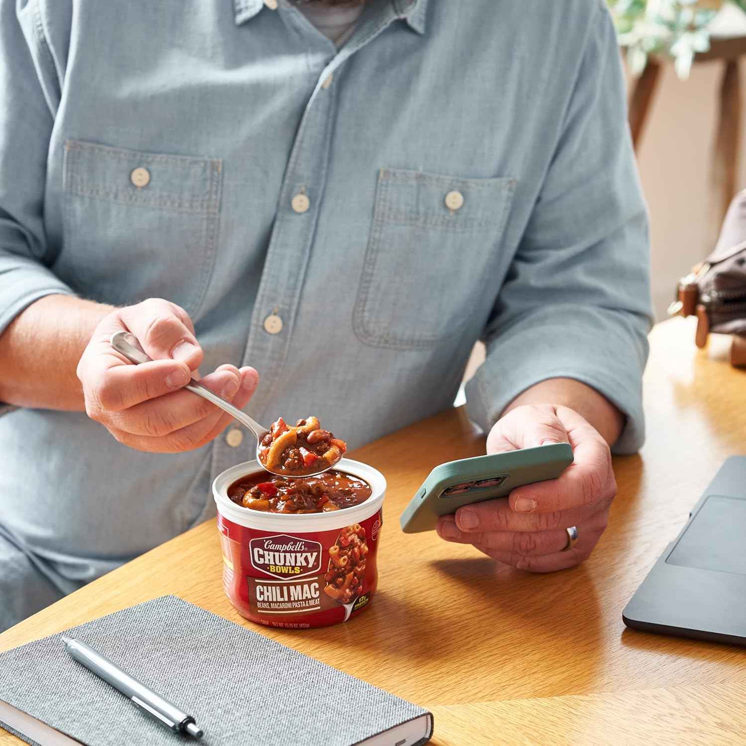 Campbell's Chunky Chili Mac Soup — Low-Calorie Filling Single-Serve for Mindful Portion Control