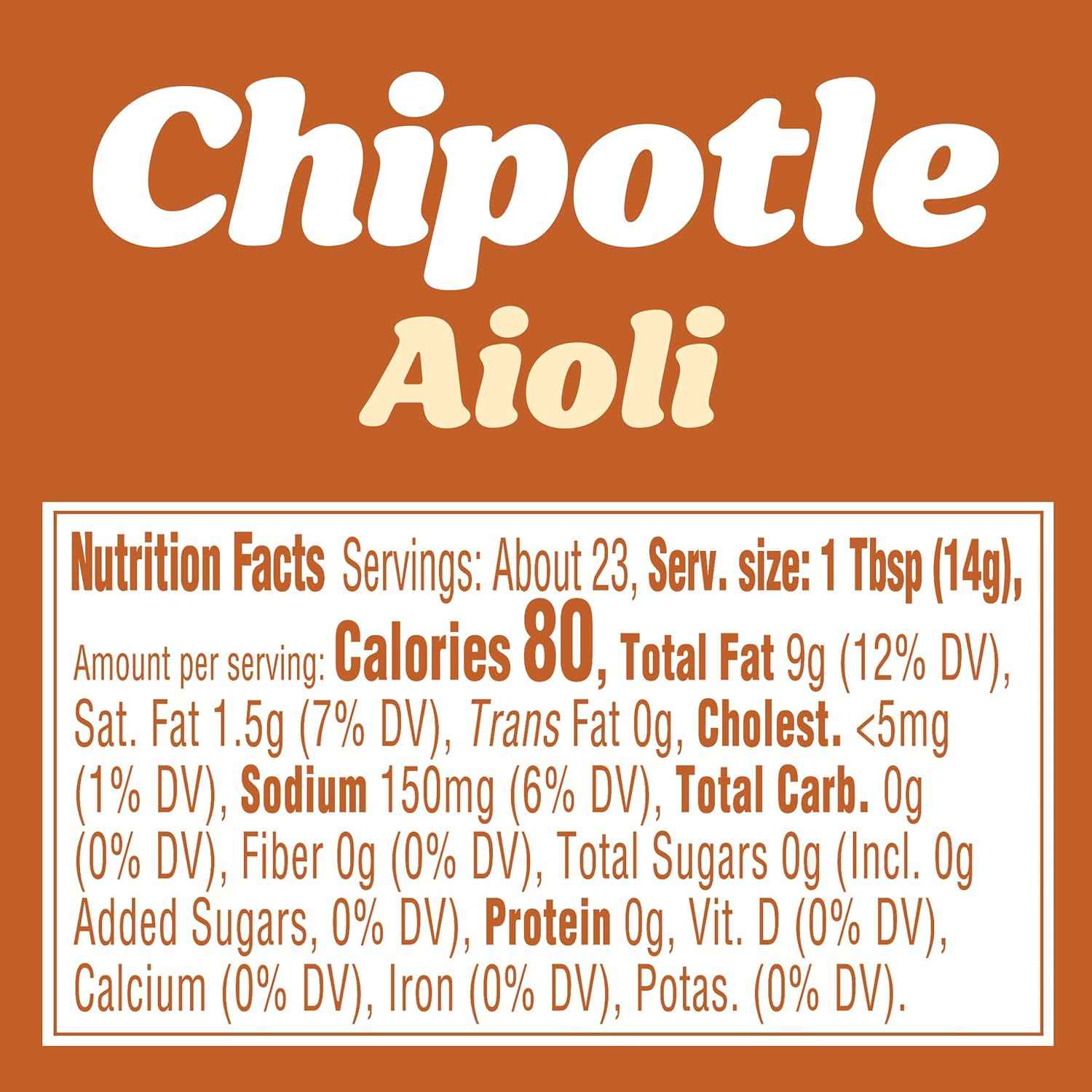 Kraft Chipotle Aioli 12 fl oz Squeeze Bottle — Backyard BBQ Dipping Sauce for Burgers, Grilled Chicken, and Picnic Platters