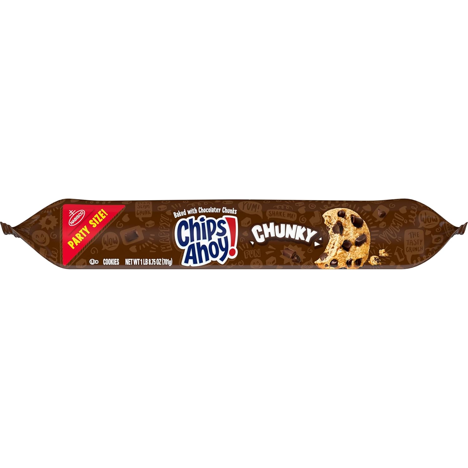 CHIPS AHOY! Chunky Chocolate Chip Cookies Party Size – Single-Pack Pantry Staple for Clean Kitchens, 24.75 oz