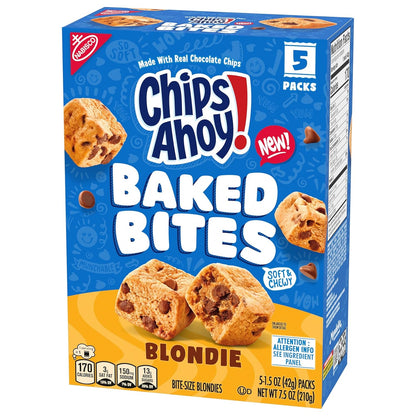 CHIPS AHOY! Soft Blondie Bites Individually Wrapped Treats for Kids Lunchbox