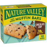 Nature Valley Soft-Baked Muffin Bars for Kids School Lunch Boxes – 10-Count Chocolate Chip Snack Bars