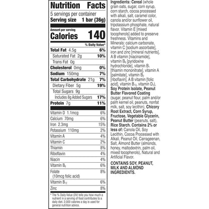 Cheerios Protein Chewy Bars Thoughtful Care Package Snack for Busy Parents 5 Ct Chocolate Peanut Butter