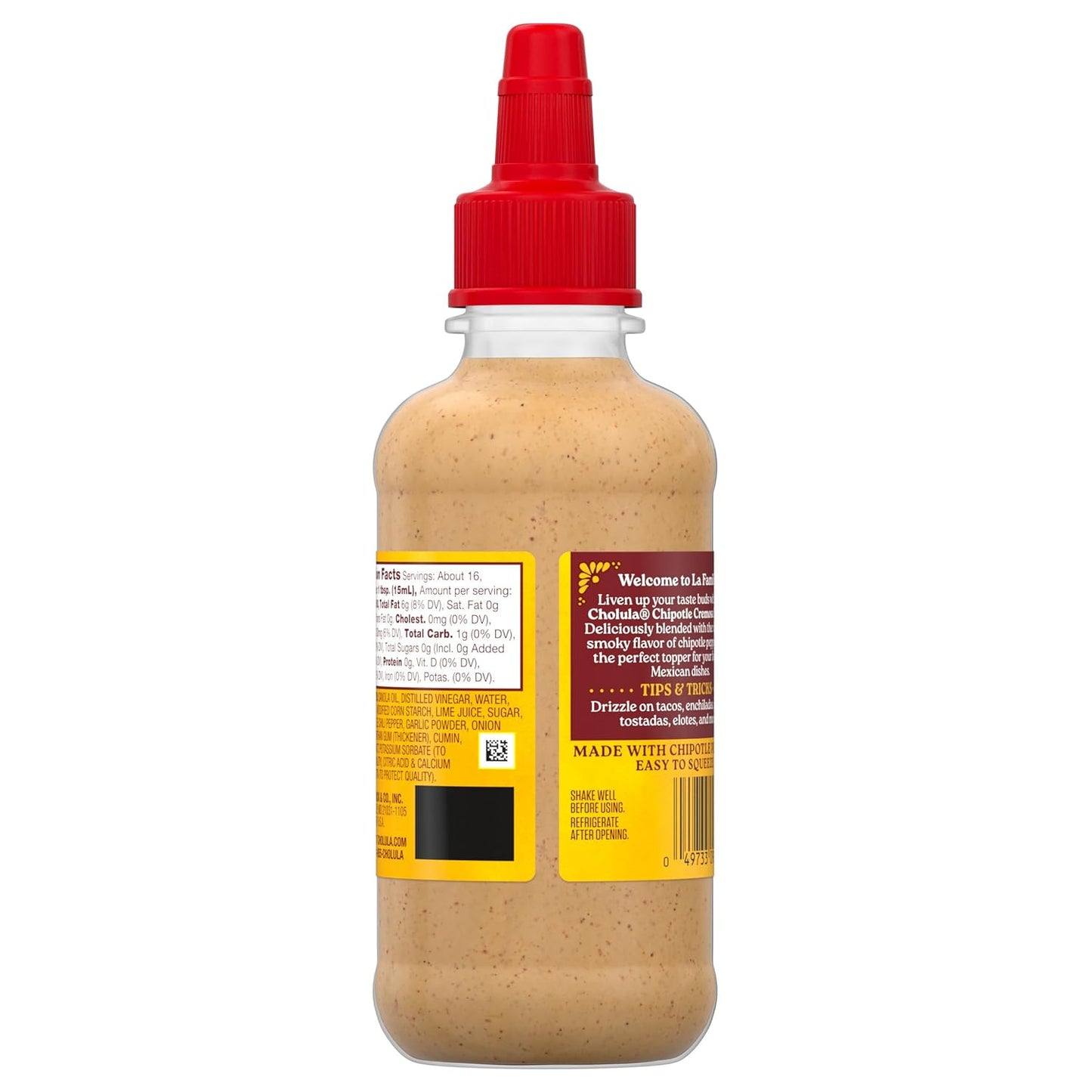 Cholula Chipotle Cremosa Sauce – Unique Birthday Gift for Mom and Women Who Love Mexican Cooking, Creamy Taco Topping, 8 fl oz