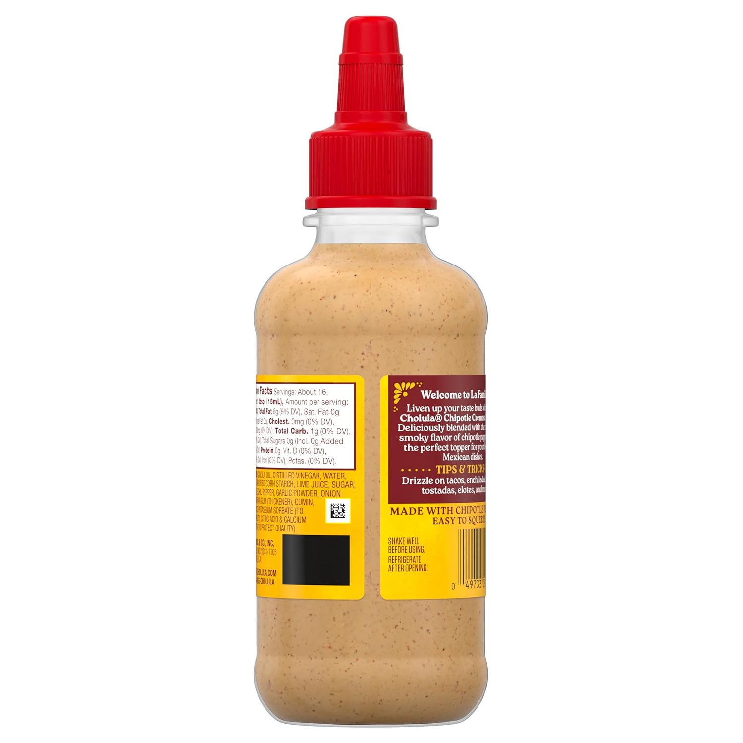Cholula Chipotle Cremosa Sauce – Unique Birthday Gift for Mom and Women Who Love Mexican Cooking, Creamy Taco Topping, 8 fl oz