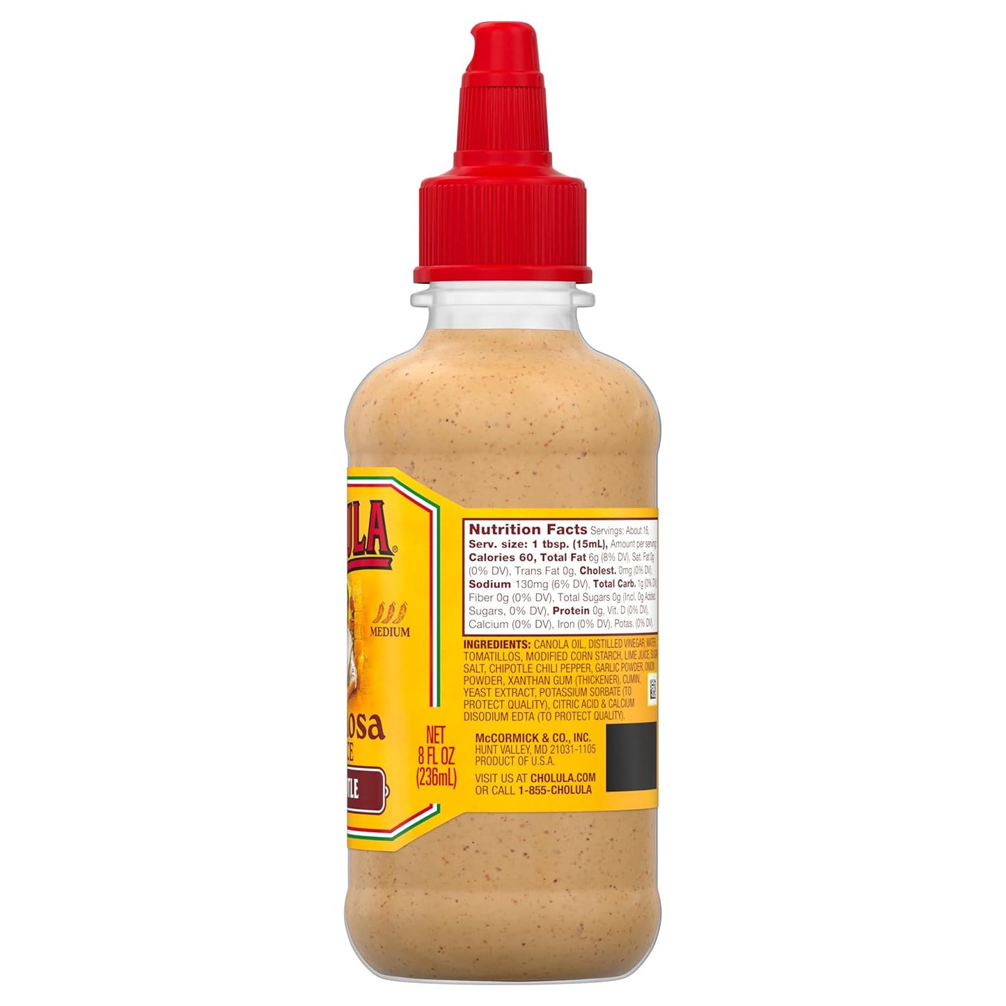 Cholula Chipotle Cremosa Sauce – Unique Birthday Gift for Mom and Women Who Love Mexican Cooking, Creamy Taco Topping, 8 fl oz