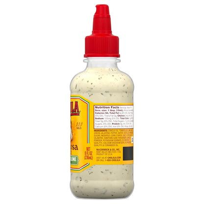 Cholula Cremosa Cilantro Lime – Kid-Friendly Mild Taco Sauce for Lunchboxes, Nachos & Breakfast Burritos, Flip-Cap 8 oz