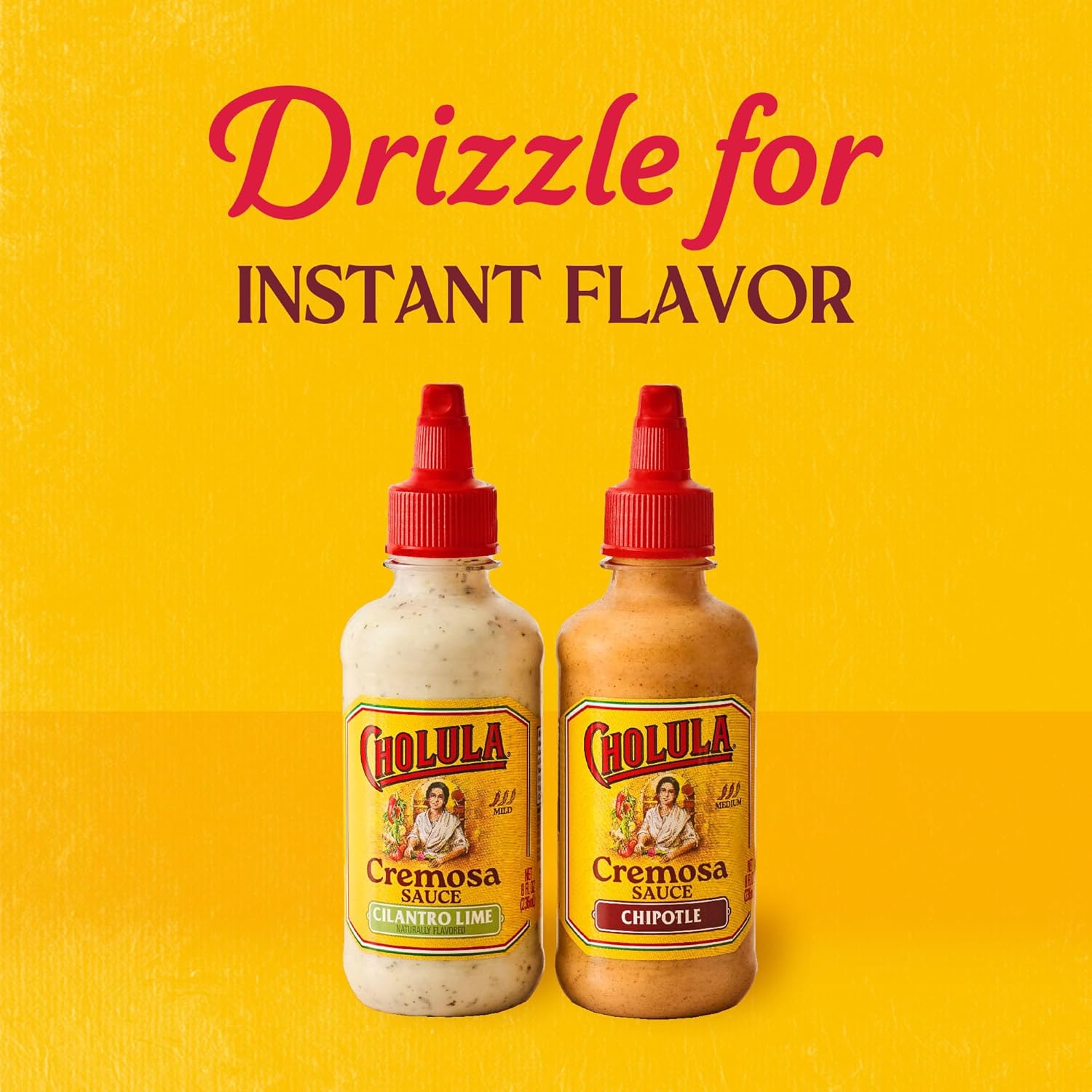Cholula Cremosa Cilantro Lime – Kid-Friendly Mild Taco Sauce for Lunchboxes, Nachos & Breakfast Burritos, Flip-Cap 8 oz