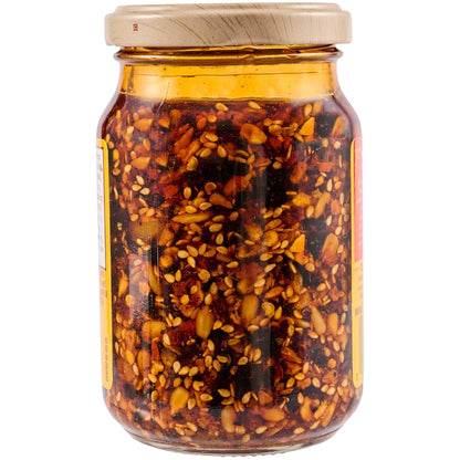 Cholula Crunchy Salsa Macha Chili Crisp – Tailgate and Patio Topping for Burgers, Pizza and Grilled Meats, 8 oz