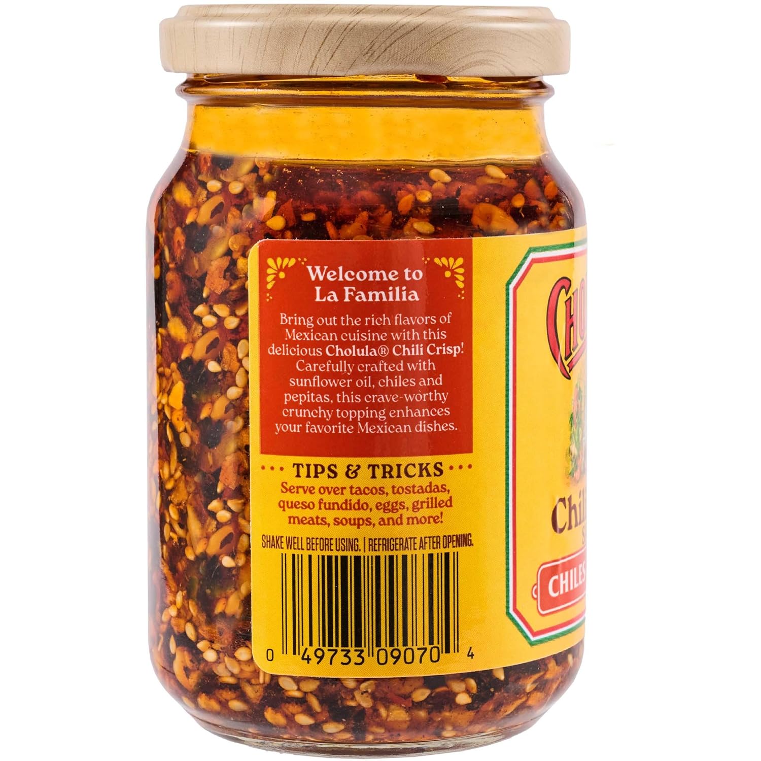 Cholula Crunchy Salsa Macha Chili Crisp – Tailgate and Patio Topping for Burgers, Pizza and Grilled Meats, 8 oz