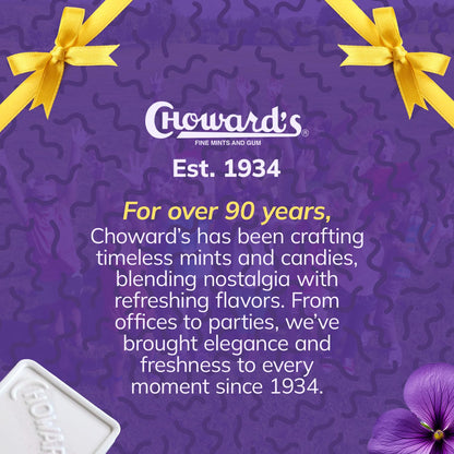 Choward's Violet Mints Candy 6-Pack – Safe, Wrapped Hard Candy for Lunchboxes, Playdates, and Family Road Trips