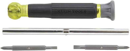 Klein Tools 32581 4-in-1 Electronics Screwdriver – Precision Bit Set for Terminal Block and Service Truck Technicians