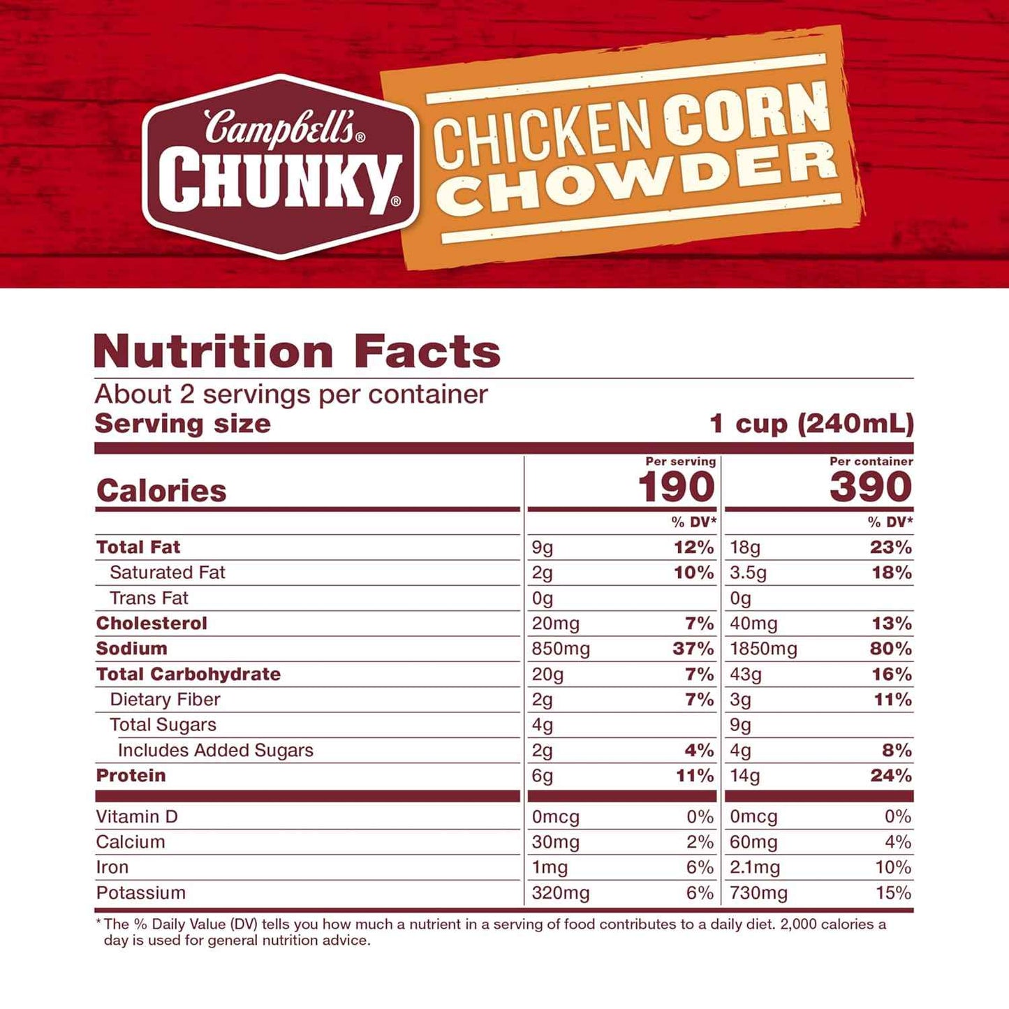 Campbell's Chunky Soup with Country Vegetables – Filling Single-Serve Meal for Calorie-Conscious Routines, 18.8 Oz