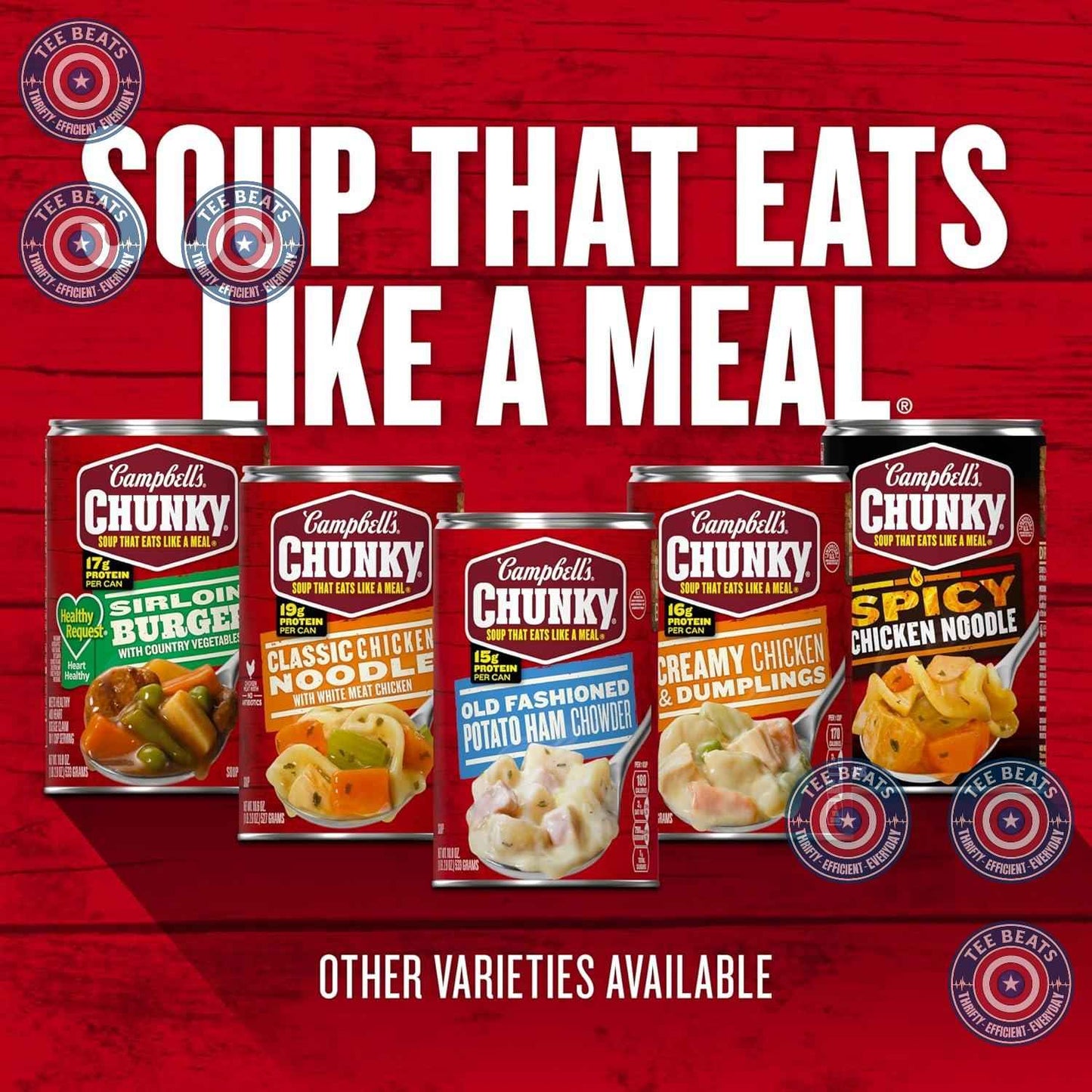 Campbell's Chunky Soup with Country Vegetables – Filling Lunch for College Students and Dorm Life, 18.8 Oz