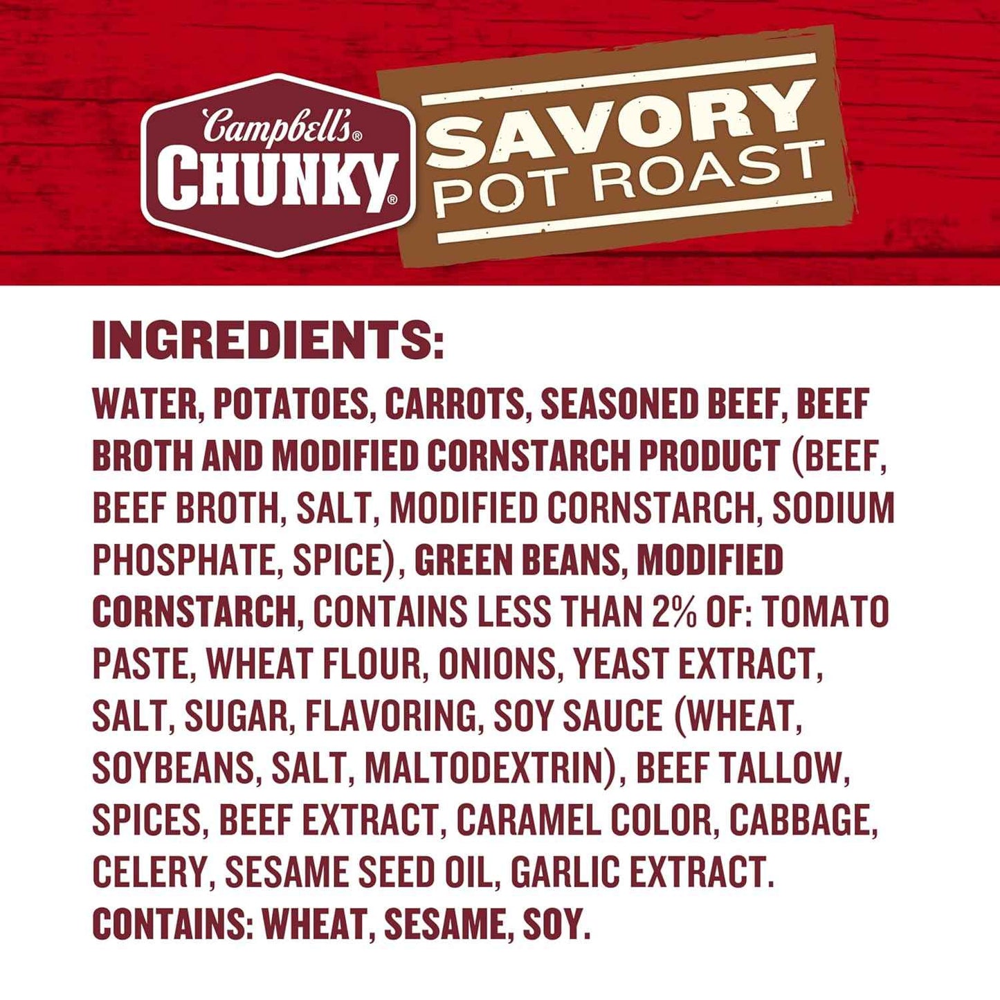 Campbell's Chunky Savory Pot Roast Soup – 5-Minute Work-from-Home Lunch That Beats Fast Food, 18.8 oz Can