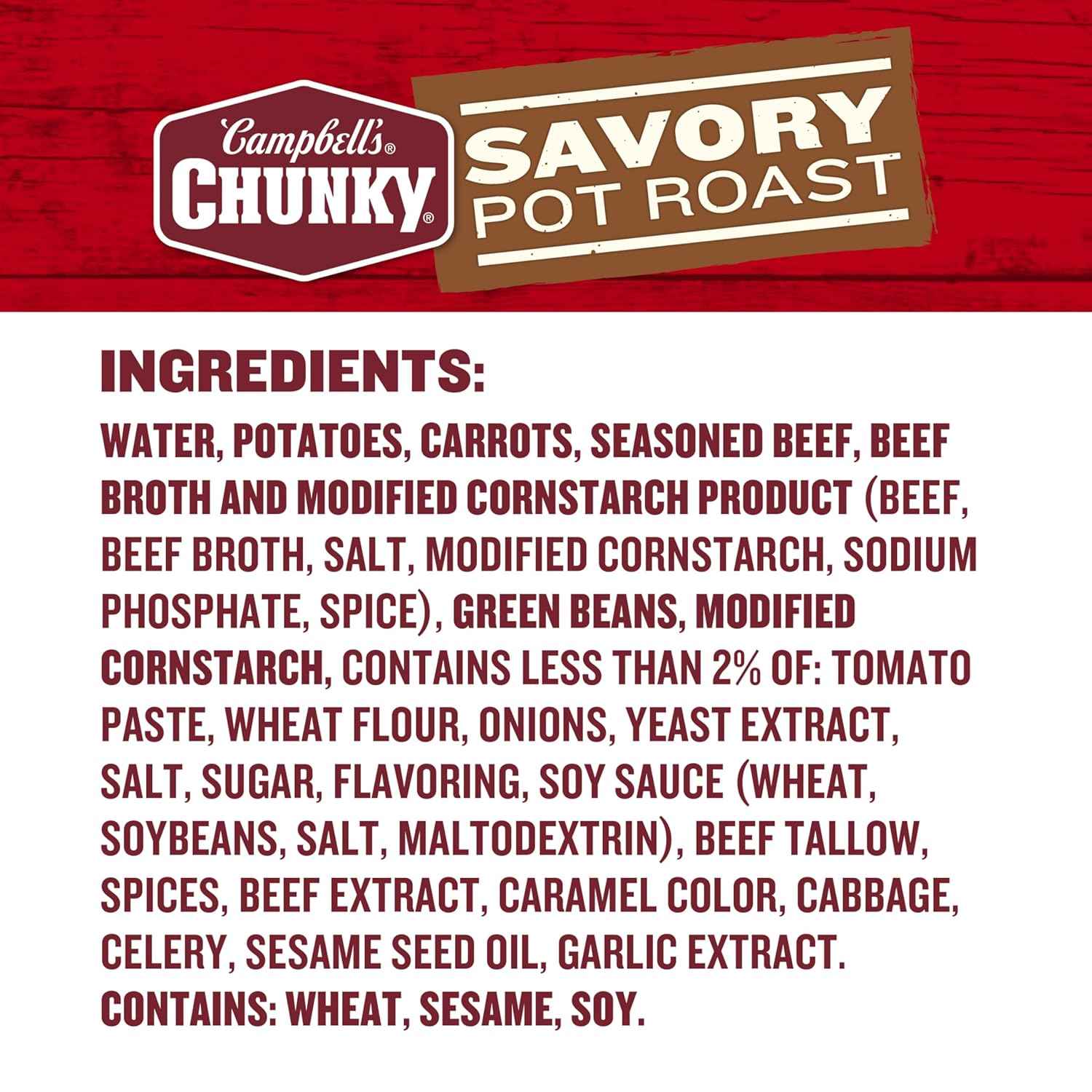 Campbell's Chunky Savory Pot Roast Soup – 5-Minute Work-from-Home Lunch That Beats Fast Food, 18.8 oz Can