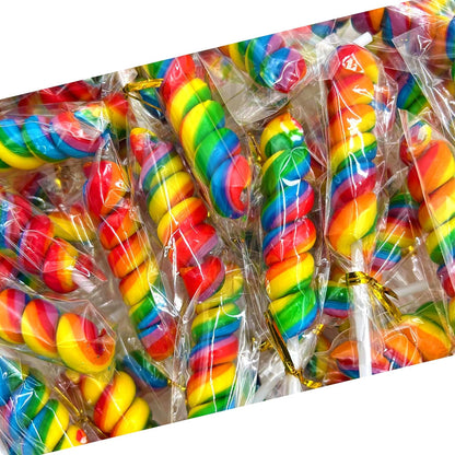 classic carnival-style hard candy sucker format