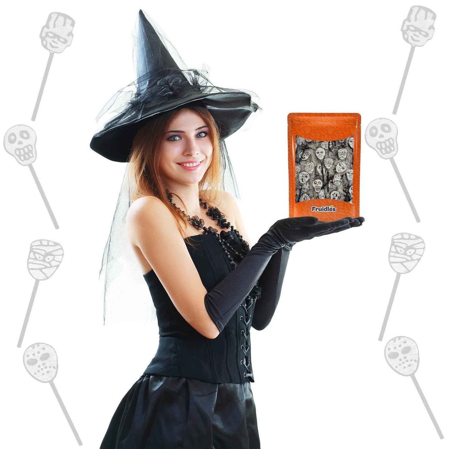Fruidles Halloween Suckers – Durable Individually Wrapped Candy for Outdoor Haunted House Events