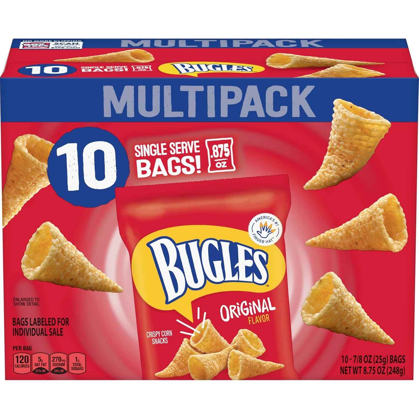 Bugles Original Crispy Corn Snacks – Nostalgic Care Package Snack for College Students, Military, and Long-Distance Loved Ones