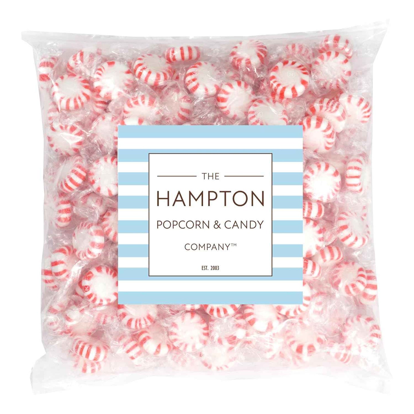 Hampton Popcorn & Candy Company Starlight Peppermint Candy – Nut-Free School Classroom Party Candy, Individually Wrapped 1 lb Bulk Mints