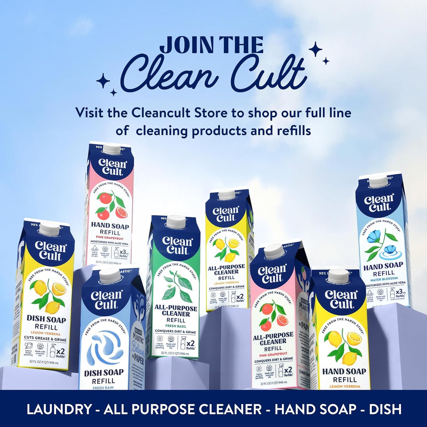 Cleancult Liquid Hand Soap Refill for Fragrance-Focused Bathrooms, Essential Oil Driven Scents That Layer Into Your Wellness Routine