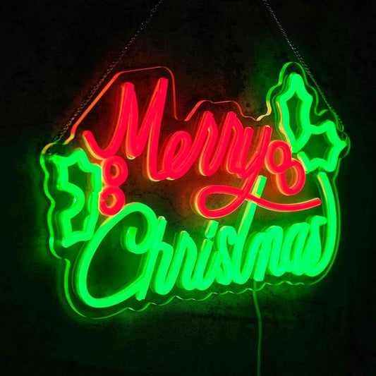BriteLit Merry Christmas Neon Sign – Dimmable LED Wall Decor, Cozy Bedroom and Living Room Aesthetic Accent for Holiday Season