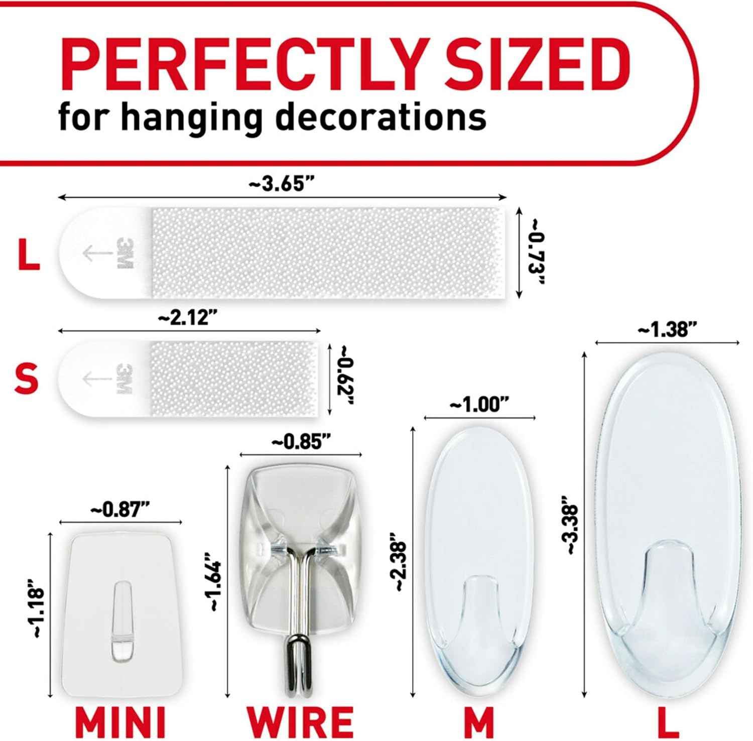 Command Damage-Free Clear Hooks - Streamlined Hanging Solution for Intentional, Less-Is-More Home Design