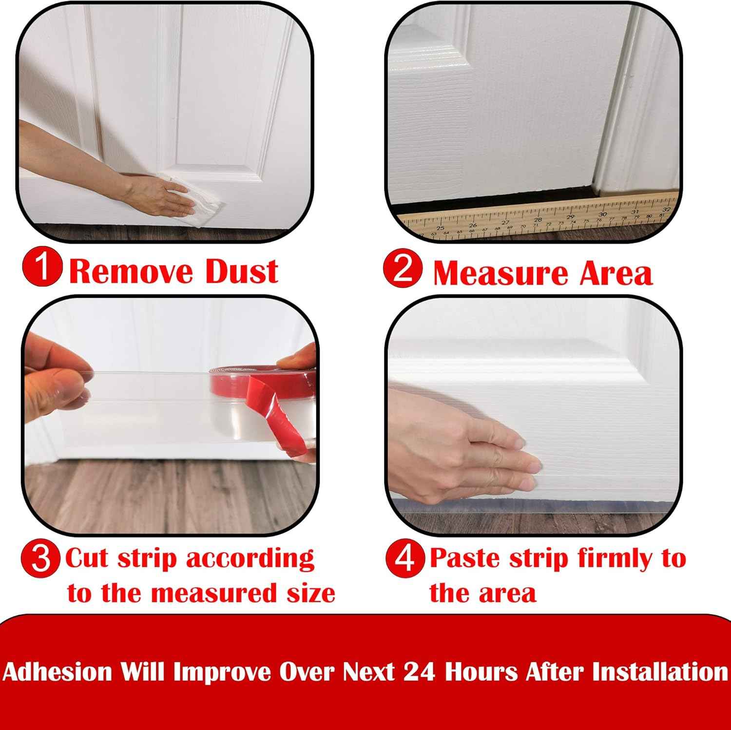 ClearGuard Silicone Draft Stopper – Seamless Window Seal for Bedroom Aesthetic