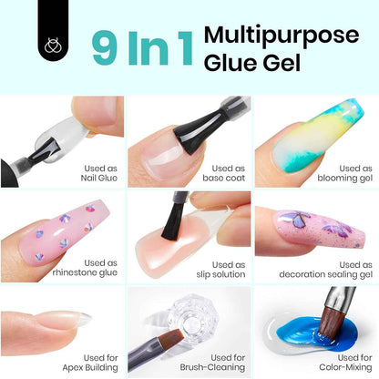 Beetles 9-in-1 Nail Glue Gel – 3-Minute Extension for Busy Study and Work Breaks