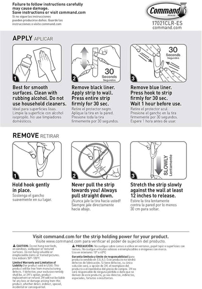 Command Clear Replacement Strips for Intentional Home Design, Invisible Hook Refresh