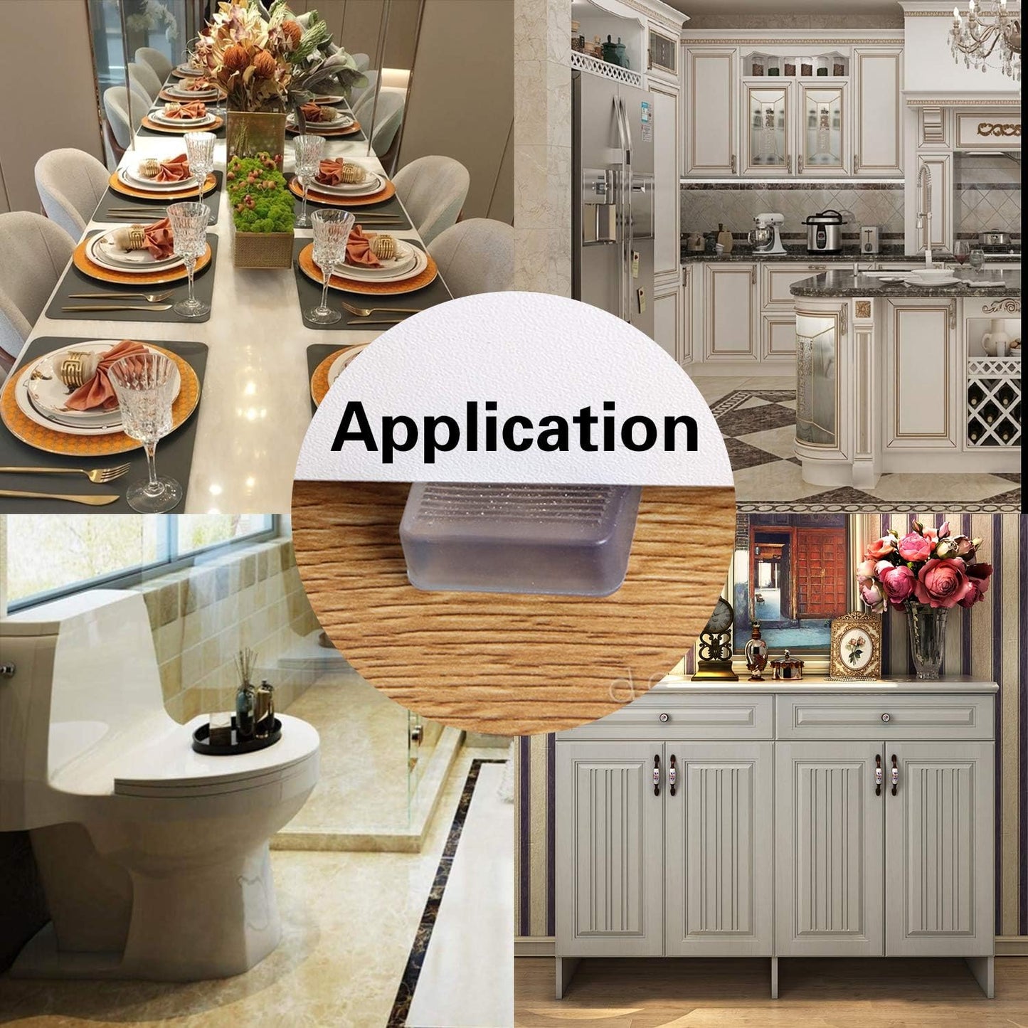 Clear Furniture Shims – Invisible Bedroom Decor Fix for Wobbly Nightstands, Living Room Leveling