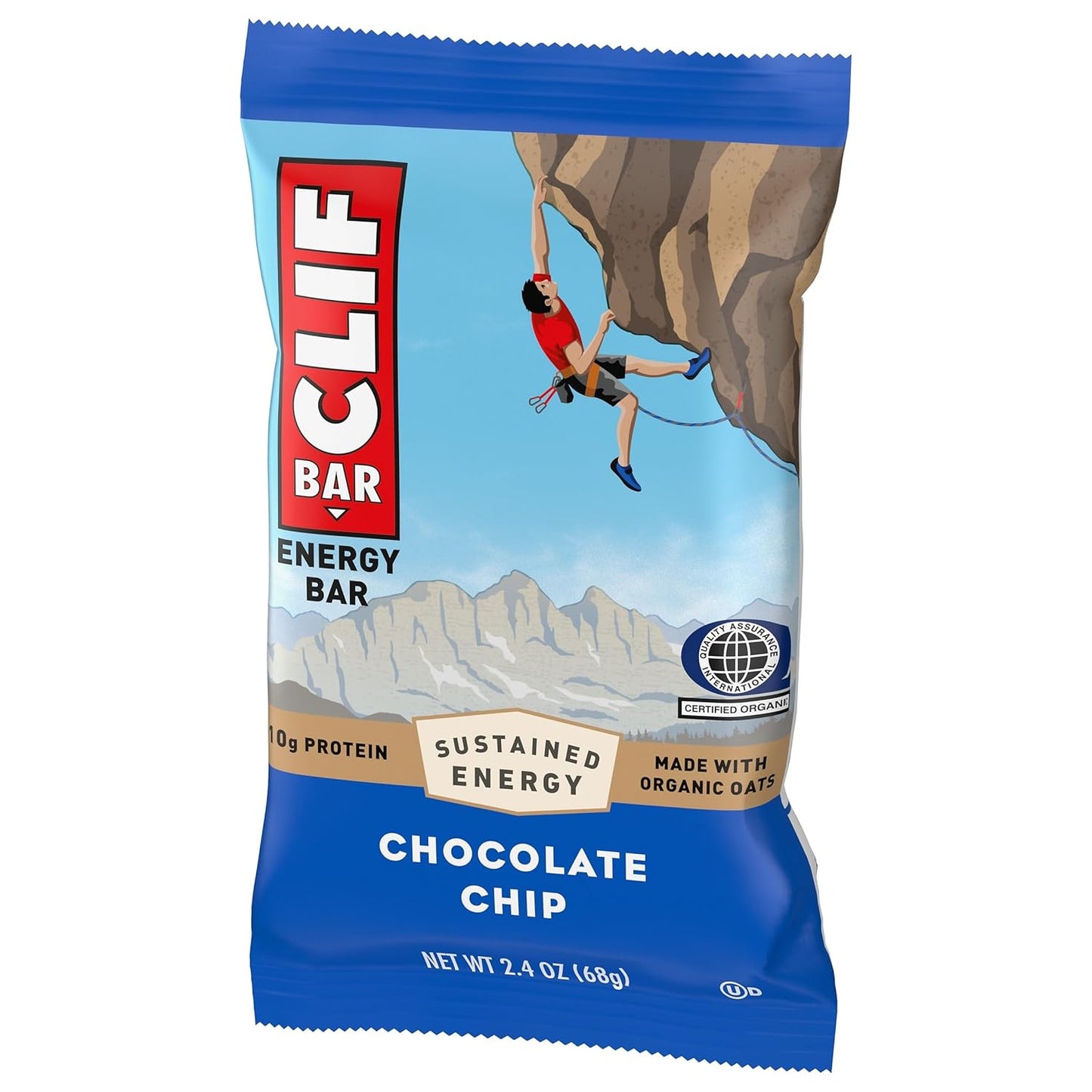 CLIF Bar Chocolate Chip Wholesome Snack Bar, Non-GMO and No HFCS for Label-Reading Wellness Routines