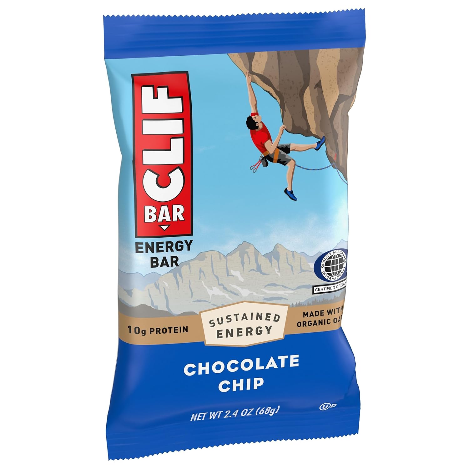 CLIF Bar Chocolate Chip Wholesome Snack Bar, Non-GMO and No HFCS for Label-Reading Wellness Routines