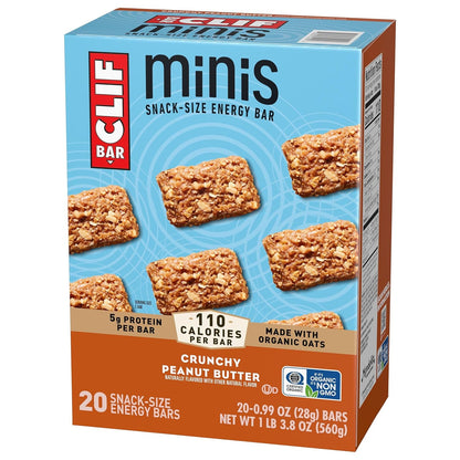 CLIF BAR Minis Crunchy Peanut Butter – 100-Calorie Portion-Controlled Snack for Mindful Eating