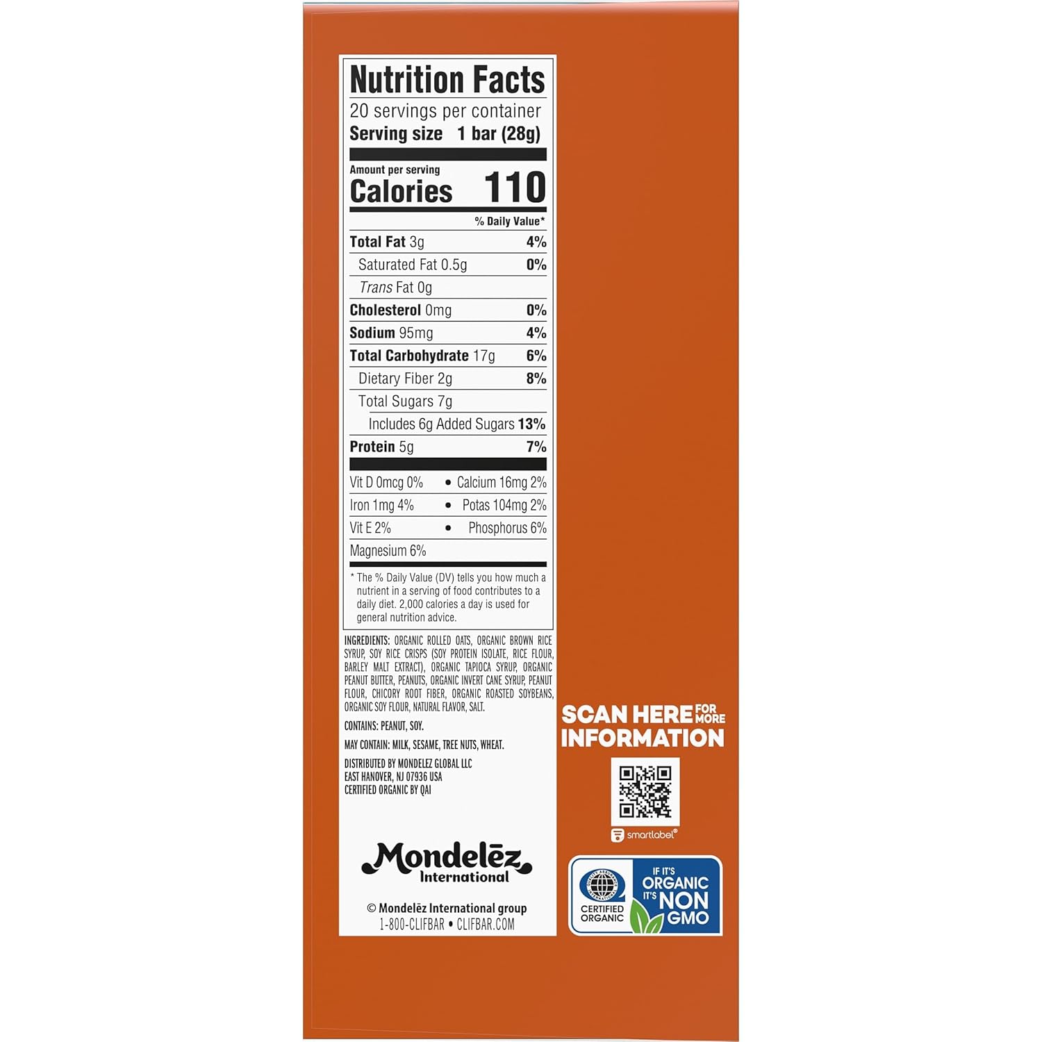CLIF BAR Minis Crunchy Peanut Butter – 100-Calorie Portion-Controlled Snack for Mindful Eating
