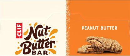 CLIF Nut Butter Bar Peanut Butter – Plant-Based Desk Snack for Wellness Routines, 5-Pack of 1.76 oz Bars