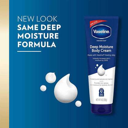 Vaseline Intensive Care Body Cream – One Unscented Moisturizer for Face, Hands, and Body, 4 Pack, 9 oz