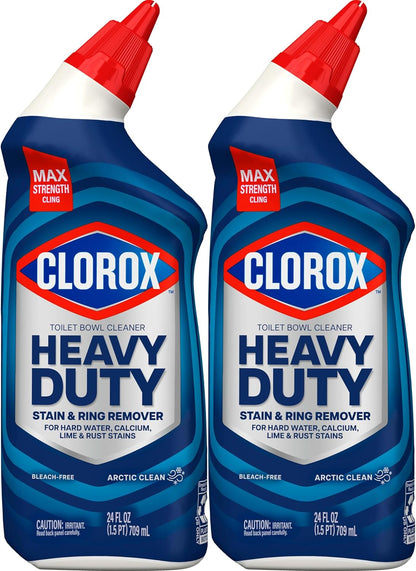 Clorox Toilet Bowl Cleaner Heavy Duty Stain Remover for Busy Home Offices, Quick 30-Second Bathroom Refresh