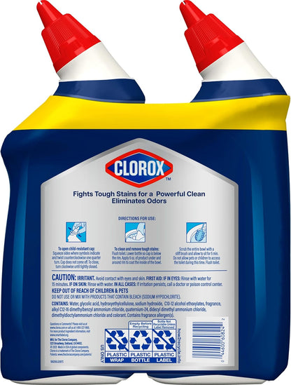 Clorox Toilet Bowl Cleaner Heavy Duty Stain Remover for Busy Home Offices, Quick 30-Second Bathroom Refresh