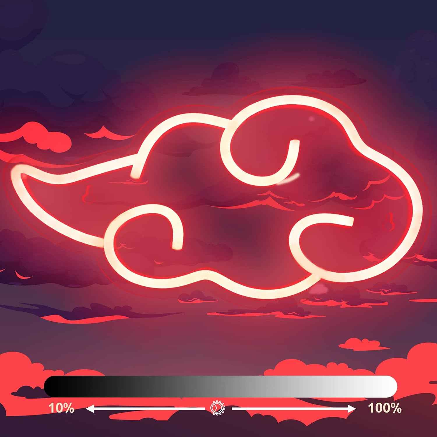 Dleouly LED Cloud Neon Light – Child Friendly Wall Decor for Teen Gaming Setup, No Heat No Flame Dimmable Light