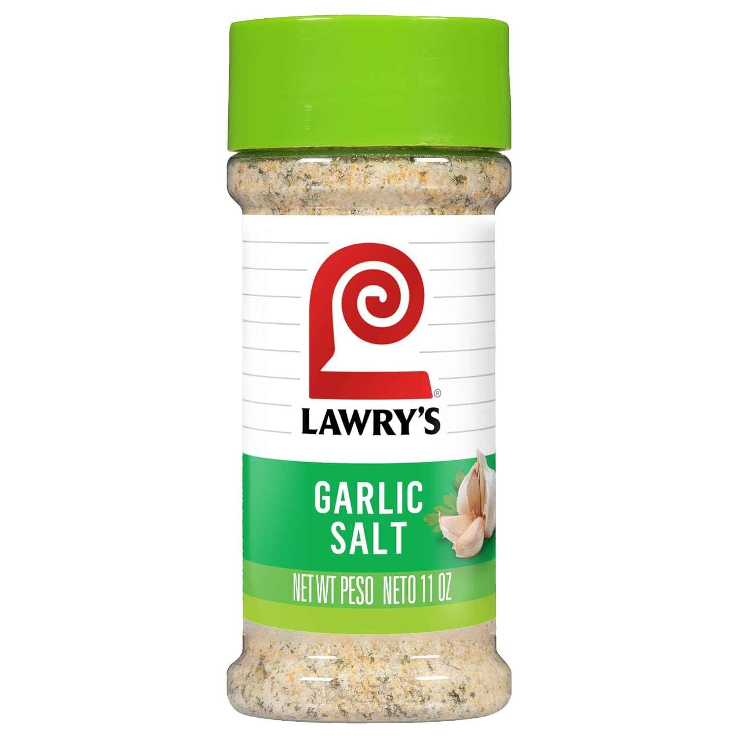 Lawry's Garlic Salt – Practical Housewarming Gift for Home Cooks, Coarse Ground Garlic and Parsley, 11 oz