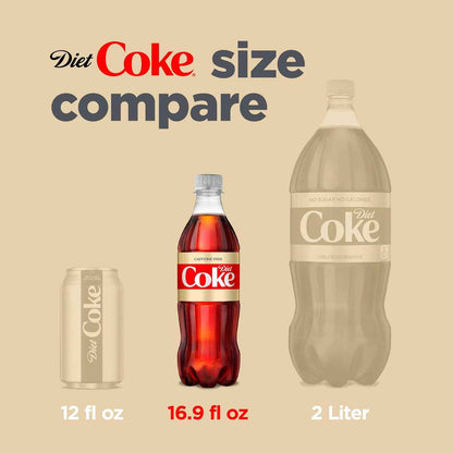 Diet Coke Caffeine Free Soft Drink 16.9 fl oz, 6 Pack – Calorie Free Cola for Mindful Family Dinners and Caffeine-Sensitive Lifestyles