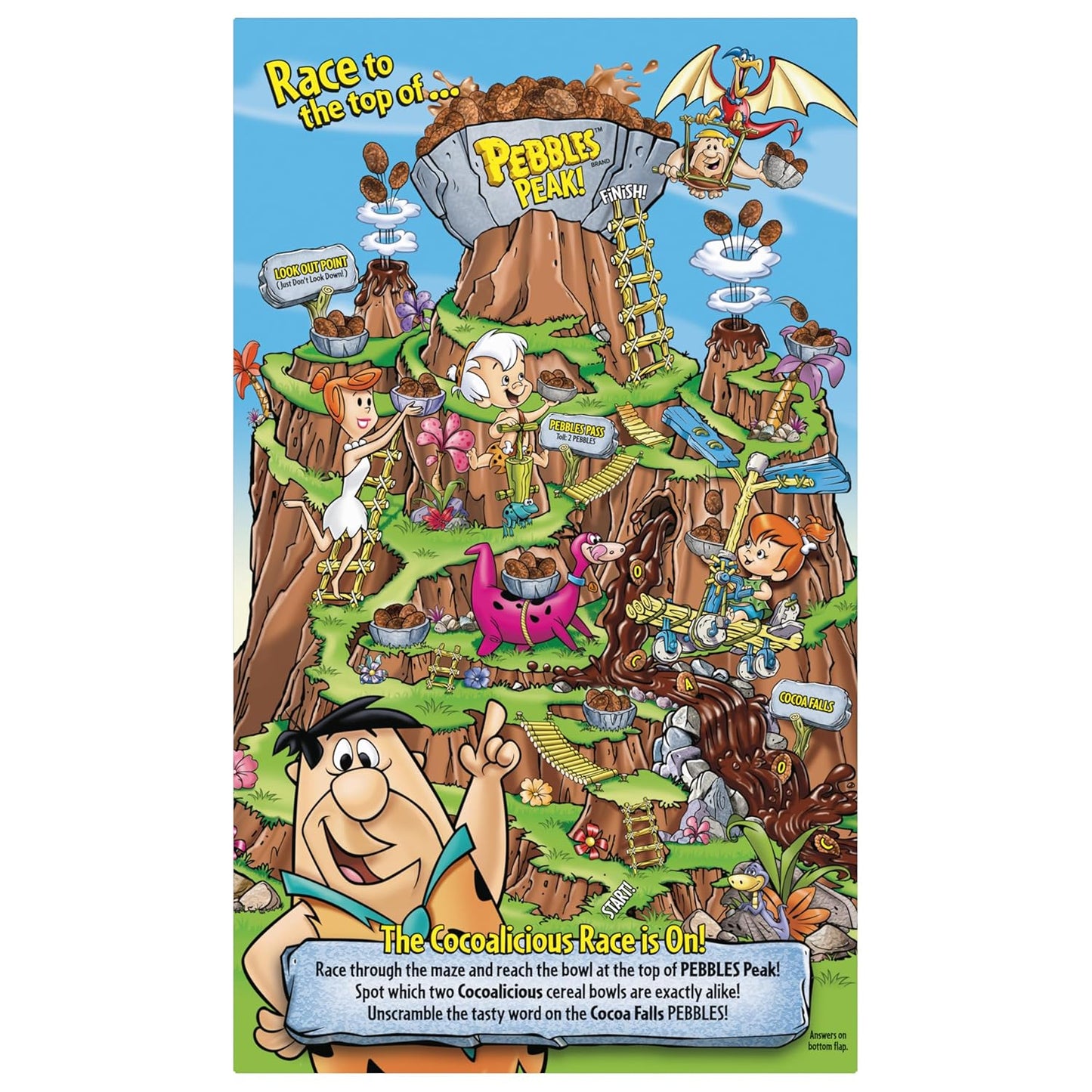 Cocoa PEBBLES Cereal – Family Size Chocolate Breakfast Cereal Safe for Sensitive Eaters, 27.5 oz Box