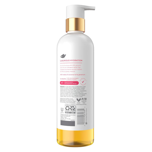 coconut oil and geranium oil active ingredients for scent and skin nourishment