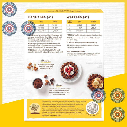 Simple Mills Cocoa Pancake Mix – Allergy-Friendly Family Breakfast for Picky Eaters, Just Add Water